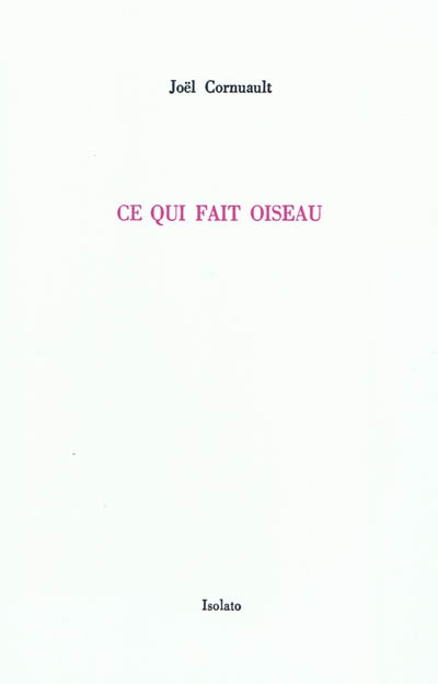 CE QUI FAIT OISEAU 