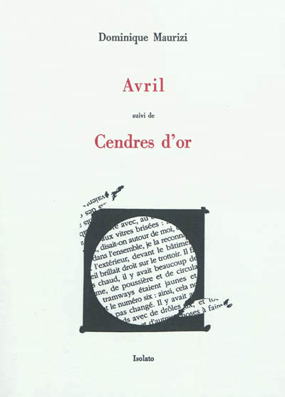 AVRIL - SUIVI DE CENDRES D'OR 